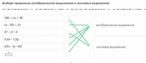 Переменная. Выражение с переменной. Урок 1 Выбери правильно алгебраические выражения и числовые выра