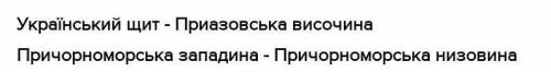 Порівняйте дві тектонічні структури (український щит, причорноморська западина)