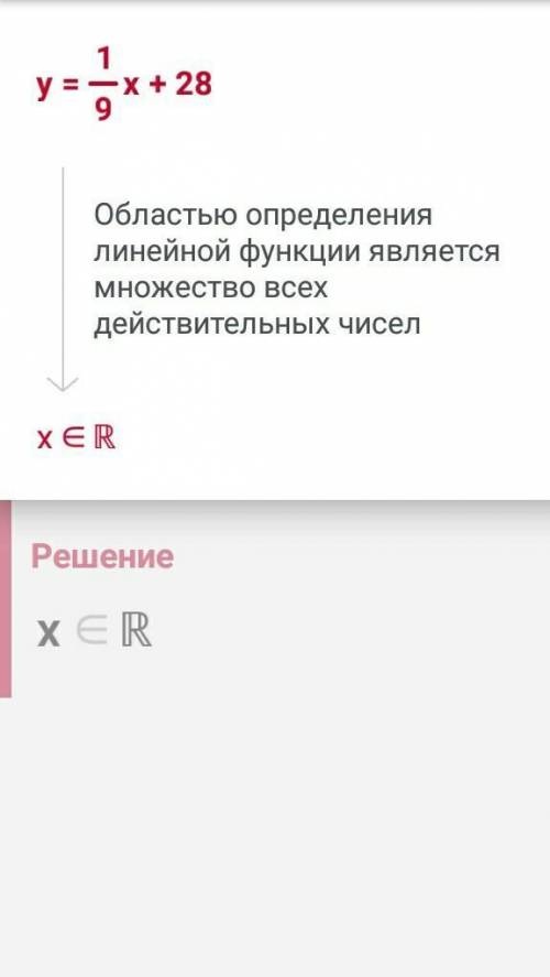 Найдите область определения функции, заданной формулой