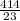 \frac{414}{23}