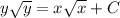 y \sqrt{y} = x \sqrt{x} + C