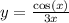 y = \frac{ \cos(x) }{3x}