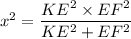 x^2=\dfrac{KE^2\times EF^2}{KE^2+EF^2}