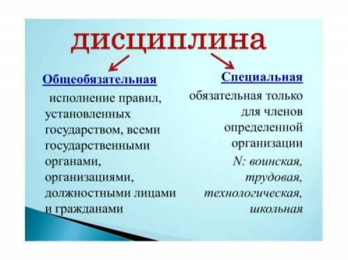 1. Схема Виды дисциплины (характеристика и пример из жизни) 2. Схема Дисциплина человека (характ