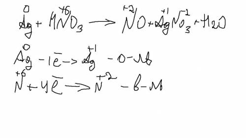 Обосновать, что реакция, которая выражается схеме: Aq + HNO₃ → NO↑+ Aq NO₃ + H₂O является окислитель