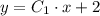 y = C_1\cdot x + 2