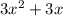 3 {x}^{2} + 3x