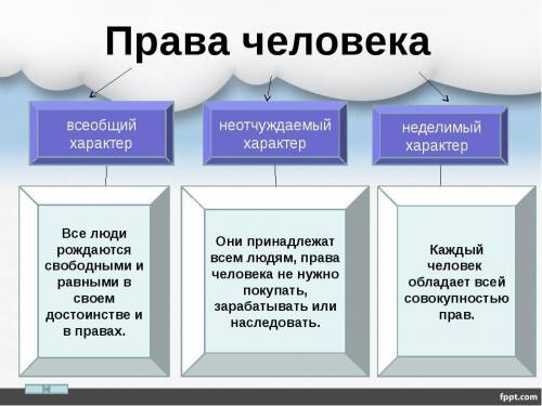 Всеобщий неотчуждаемые неделимые характер прав человека​