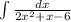 \int\limits \frac{dx}{2 {x}^{2} + x - 6} \\