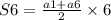 S6 = \frac{a1 + a6}{2} \times 6