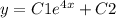 y = C1 {e}^{4x} + C2