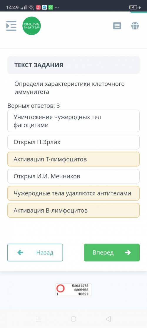 Определи характеристики клеточного иммунитета 1 Активация В-лимфацитов 2 Уничтожение чужеродных тел