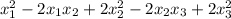 x_1^2-2x_1x_2+2x_2^2-2x_2x_3+2x_3^2