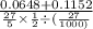 \frac{0.0648 + 0.1152}{ \frac{27}{5} \times \frac{1}{2} \div ( \frac{27}{1000)} }