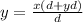 y = \frac{x(d+yd)}{d}