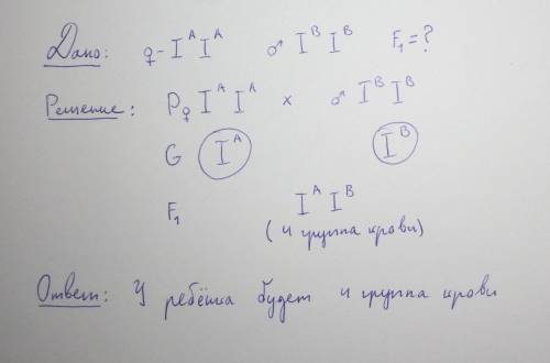 У отца третья группа крови а у матери 2 группа крови (оба гомозиготы) группа крови какая у ребенка​