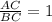 \frac{AC}{BC} =1