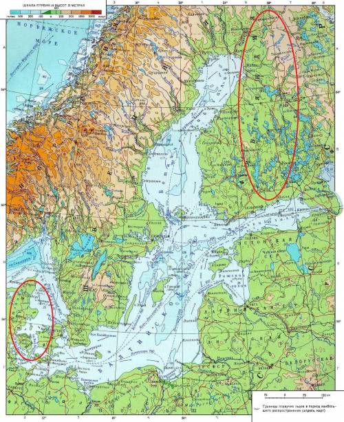 Почему соленость Балтийского моря в районе Дании составляет 10-26‰, а в районе Финляндии 1-6‰?​