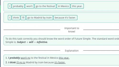 Our body Read the words and drag them in the correct order to make up sentences. in Mexicoprobablygo