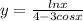 y=\frac{lnx}{4-3cosx}