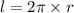 l = 2\pi\times r