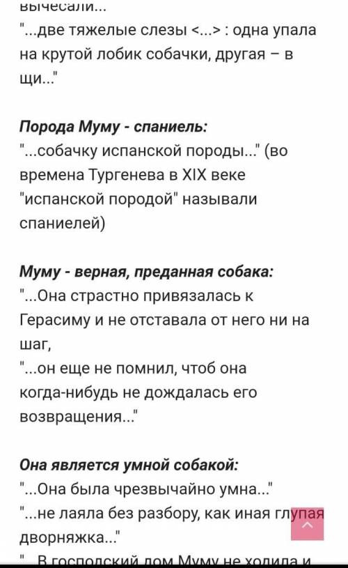 Сделать цитатную характеристику одного из персонажей рассказа Муму Пример на фото, можно любого кр