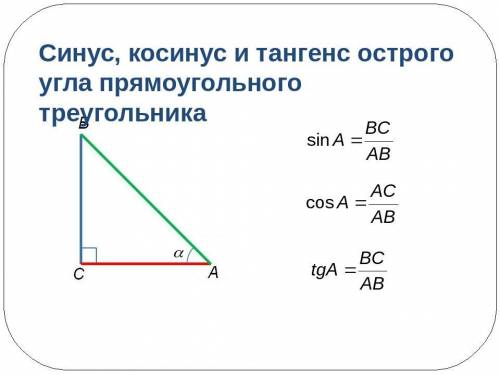 Выразить косинус синус угла