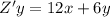 Z'y = 12x + 6y