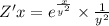 Z'x = {e}^{ \frac{x}{ {y}^{2} } } \times \frac{1}{ {y}^{2} } \\