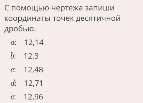 1Найди координаты точек, ответ запиши десятичной дробью.​