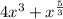 4x^3+x^{\frac{5}{3}}