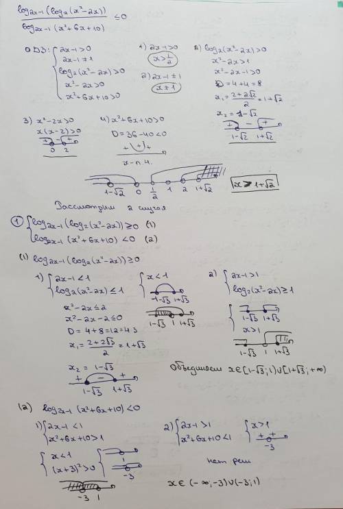 Решить логарифмические неравенства. Нужно развернутое решение