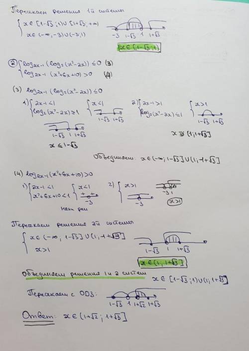 Решить логарифмические неравенства. Нужно развернутое решение