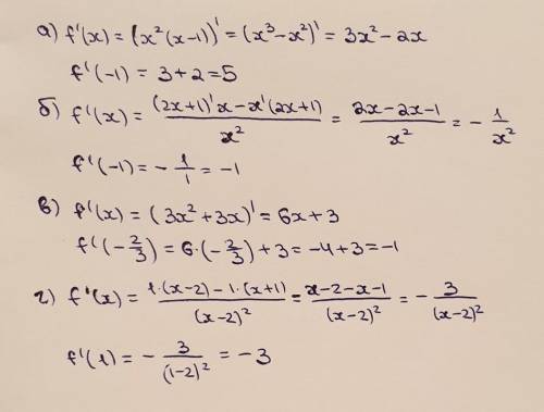 Вычислите производную функции f(x) и ее значения в точке х0: