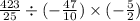 \frac{423}{25} \div ( - \frac{47}{10} ) \times ( - \frac{5}{2} )