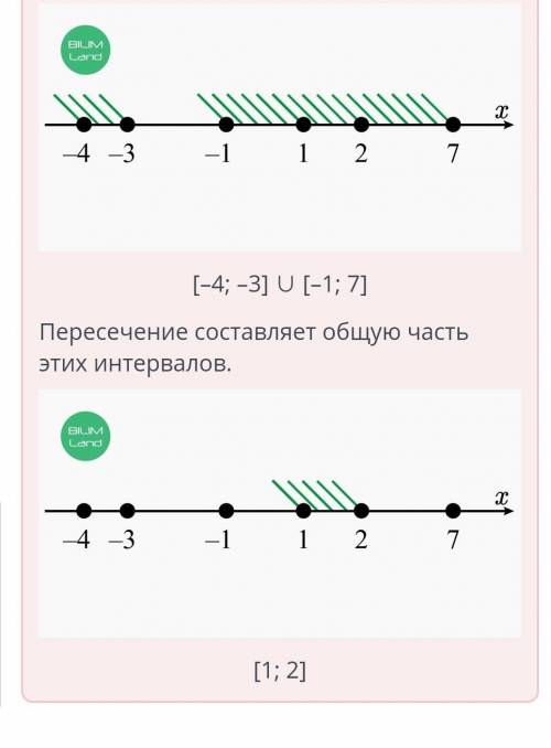 Числовые промежутки. Объединение и пересечение числовых промежутков. Урок 2 Даны числовые интервалы