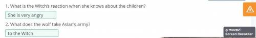 Text1. What is the Witch’s reaction when she knows about the children?2. What does the wolf take Asl