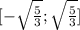 [- \sqrt{\frac{5}{3} }; \sqrt{\frac{5}{3} } ]