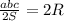 \frac{abc}{2S} = 2R