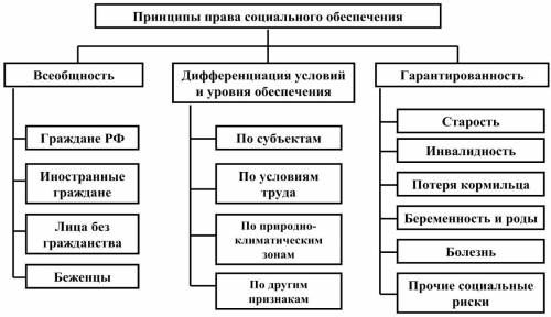 Все принципы права социального обеспечения.