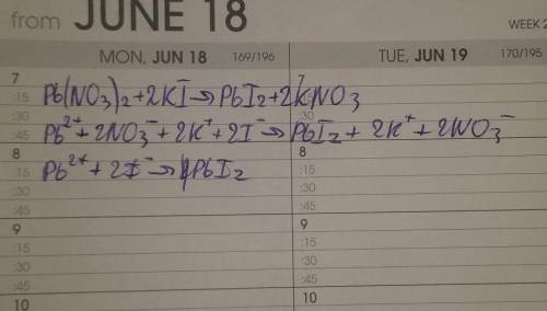 KI + Pb(NO3)2 =PbI + KNO3 Написати йонне повне та скорочене рівняння даної реакції
