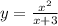 y = \frac{x ^{2} }{x + 3}