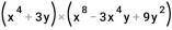 Разложите на множители: x ^ 12+27y^3x+y^3-x+y^2+x+y400x^2-81y^2x+y^2+5x+5y