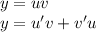 y = uv \\ y = u'v + v'u