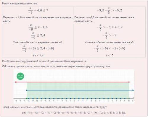 Отметь на координатной прямой все целые числа, которые являютсярешениями обеих неравенств.2+4,657 и