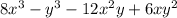 8 {x}^{3} - {y}^{3} - 12x {}^{2} y + 6xy {}^{2}