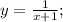 y=\frac{1}{x+1};