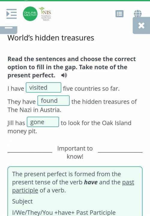 World’s hidden treasures Read the sentences and choose the correct option to fill in the gap. Take n