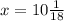 x=10\frac{1}{18}