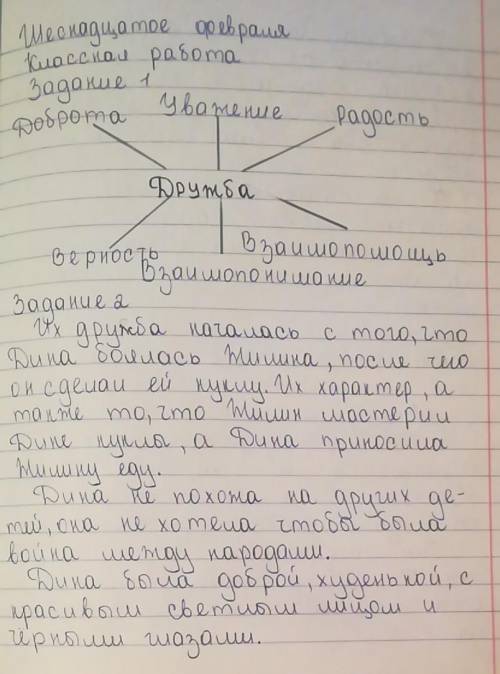 Дружба русского офицера и горской девочки 1. Составьте ассоциативный ряд к слову дружба, Как вы дума